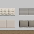 Modern Upholstered Headboard Designs In Beige And Gray With Quilted Panels