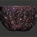 Elegant Purple Glass Bowl With Intricate Patterns And Textured Surface For Home Furniture