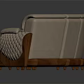 Elegant Leather Multi Seat Sofa With Quilted Pattern And Wooden Frame For Living Room