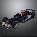 Red Bull Formula 1 Racing Car With Blue And Red Streamlined Design And Sponsor Logo