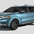 Blue Modern SUV With Sleek Exterior Design Black Wheels And Front Grille