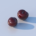 Plum fruit ornaments 3d model