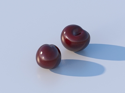 Plum fruit ornaments 3d model