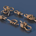 Decorative Rope Knots As Household Items With Natural Material And Various Designs