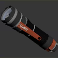 Professional Industrial Flashlight With High Brightness LED And Black Red Design