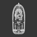 Black And White Tugboat With Wheelhouse Antenna Hull And Deck Features