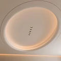 Modern Circular Ceiling Design With Recessed Lights And Soft Ambient Lighting