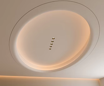 Modern Ceiling Oval Ceiling Minimalist Downlight Ceiling 3d model