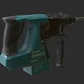Industrial Hammer Drill By Super BRICOLO With Green Black Design And Drill Bit Handle