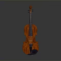 Handcrafted Brown Wooden Violin As Essential Living Accessory With Classic Design