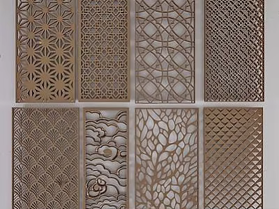 Tech Exhibition Hall Interior Design With Laser Cut Metal Panels And Intricate Patterns 3d model