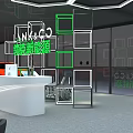 LYNK CO New Energy Vehicle Showroom Interior With Red Cars And Glass Facade
