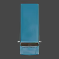 Classic Blue Vintage Van Exterior With Retro Design And Chrome Details