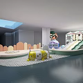 Colorful Indoor Children Play Equipment With Slide Canopy Structures And Fun Playhouse