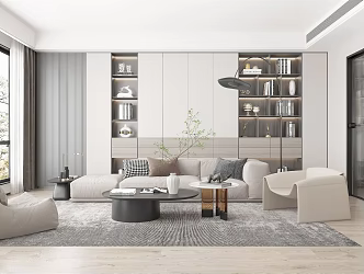modern living room 3d model