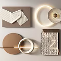 Minimalist Modern Home Wall Decor With Circular Striped Textured Design Elements