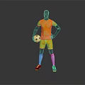 Football Training Equipment Set With Orange Jersey Shorts Socks And Soccer Ball