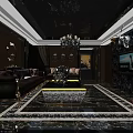 Elegant KTV Interior With Modern Decor Plush Seating Chandeliers And High Quality Sound System