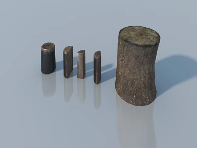 Tribal Building Broken Walls and Broken Tile 3d model