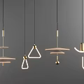 Modern Pendant Lights With Various Geometric Shapes And Gold White Finish For Contemporary Home Decor