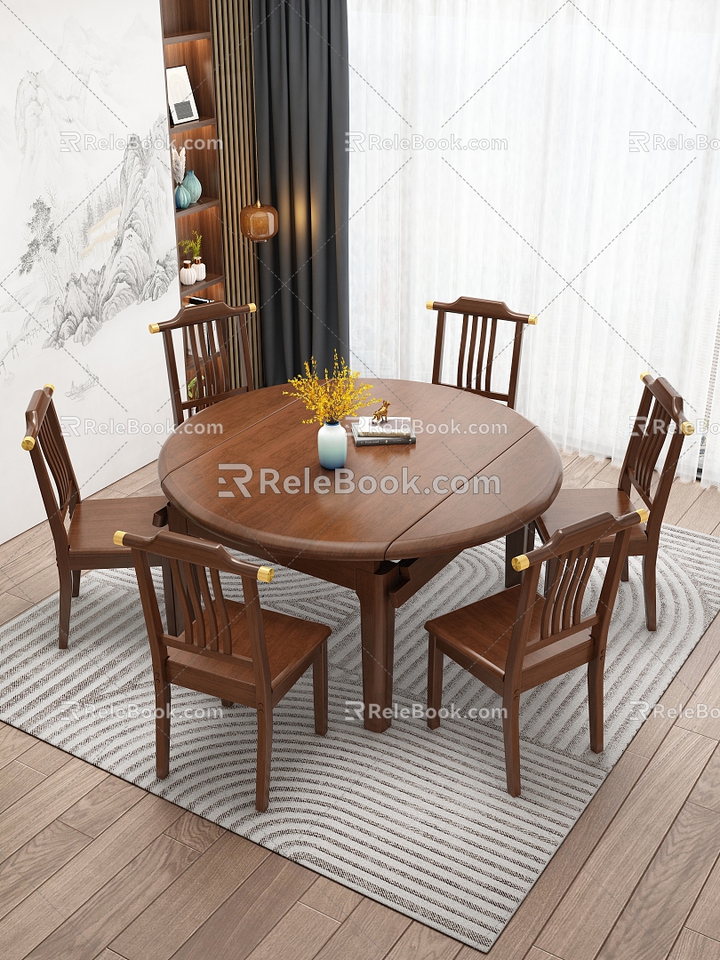 Dining table and chair model