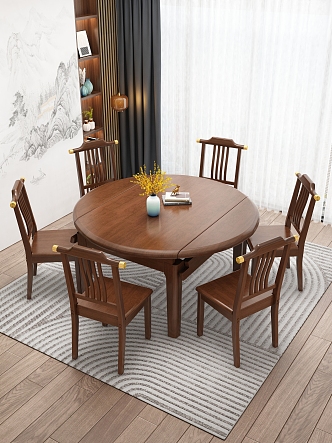 Dining table and chair 3d model