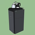 Modern Home Water Dispensers With Hot Water Kettle In Black And Gray