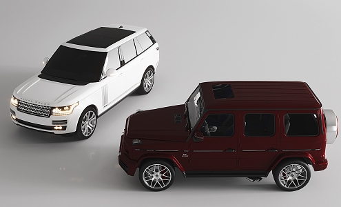 Hyundai car off-road vehicle Mercedes-Benz vehicle 3d model