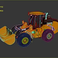 John Deere 644P Orange Wheel Loader With Front Bucket And Heavy Duty Tires