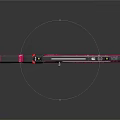 Pink Modern Tactical Rifle With Sleek Design And High Quality Optical Scope 3d model