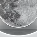 Giant Silver Sphere Commercial Equipment With Intricate Map Carving In Modern Exhibition Hall