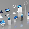 Public Facility Digital Information Kiosks With Various Stand Designs And Touch Screens