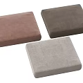 Soft Square Velvet Cushions With Three Colors Brown Dark Brown And Gray