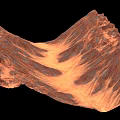 Rugged Mountainous Terrain With Orange Brown Rocky Texture And Detailed Topography