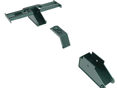 Assorted Black Metal Bracket Components For Industrial Mechanical Assembly Use 3d model