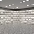 Tide Shoe Collection Store Live Broadcast Base Live Broadcast Wall High Cabinet Image Wall 3d model