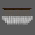 Modern crystal chandelier crystal lamp 3d model