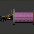 Character And Creature Themed Mechanical Art With Pink Honeycomb Octopus Tentacles And Golden Accents