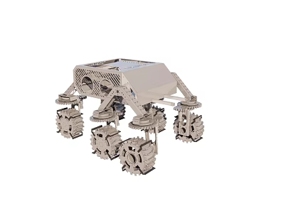 6 Wheeled rover 3d model