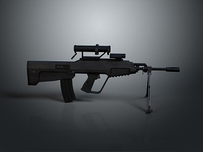 Sniper rifle sight sniper rifle sci-fi sniper rifle semi-automatic rifle combat rifle 3d model