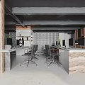 Modern Public Office Space Interior Design With Open Desk Layout Office Chairs And Wooden Accents