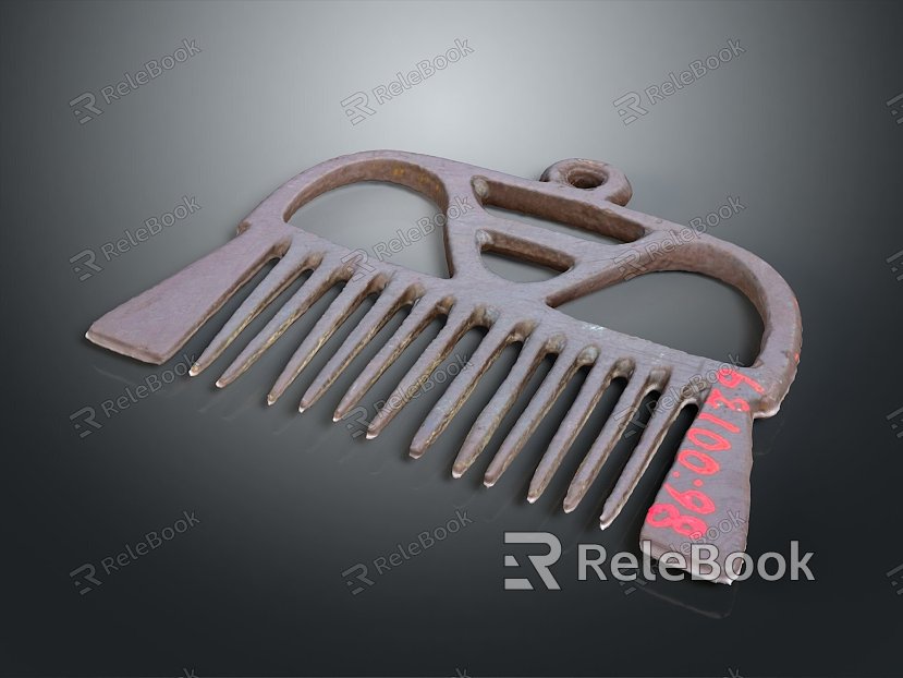 comb wooden comb hair comb model