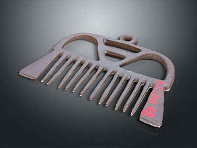 comb wooden comb hair comb 3d model