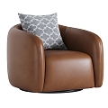 Fresno leather swivel chair 3d model