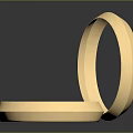Two Elegant Gold Bracelets With Hammered Textured Surface And Shiny Metallic Look