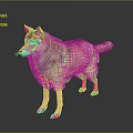3D Modeled Wolf Game Movie Character With Detailed Brown Fur Standing Pose