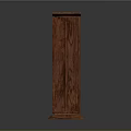 Red Wooden Storage Cabinet With Multiple Drawers And Classic Wood Grain Surface Design