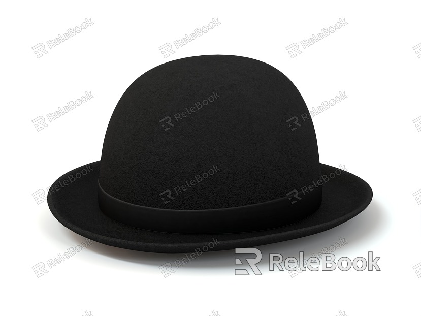 Bowler Hat Felt Hat Wool Bowler Hat Costume Bowler Hat Wool Bowler Hat Soft Top Hat Casual Hat Autumn and Winter Hat model