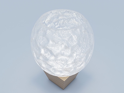 Glass table lamp 3D model 3d model