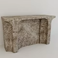 Elegant Marble Console Table With Natural Textured Surface And Modern Design 3d model